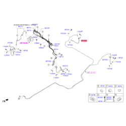 Шланг гальмівний правий 58738-2W000 Mobis