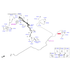 Шланг гальмівний задній лівий 58737-2W000 Mobis
