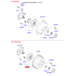 Маточина колеса 52750-26000 Mobis