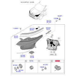 Регулировочный элемент, регулировка угла наклона фар 92130-2P000 Mobis