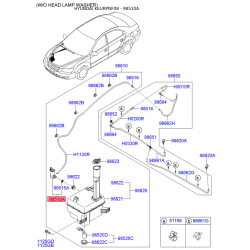 Насос бачка омывателя 98510-3K010 Mobis
