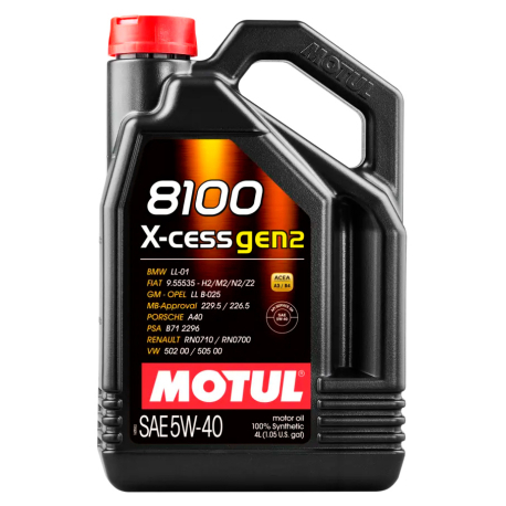 Масло Motul 5W-40 8100 X-CESS GEN2 синтетика 4л ML 368207 / 109775