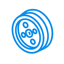 Ролик та важіль натяжки клинового ременя